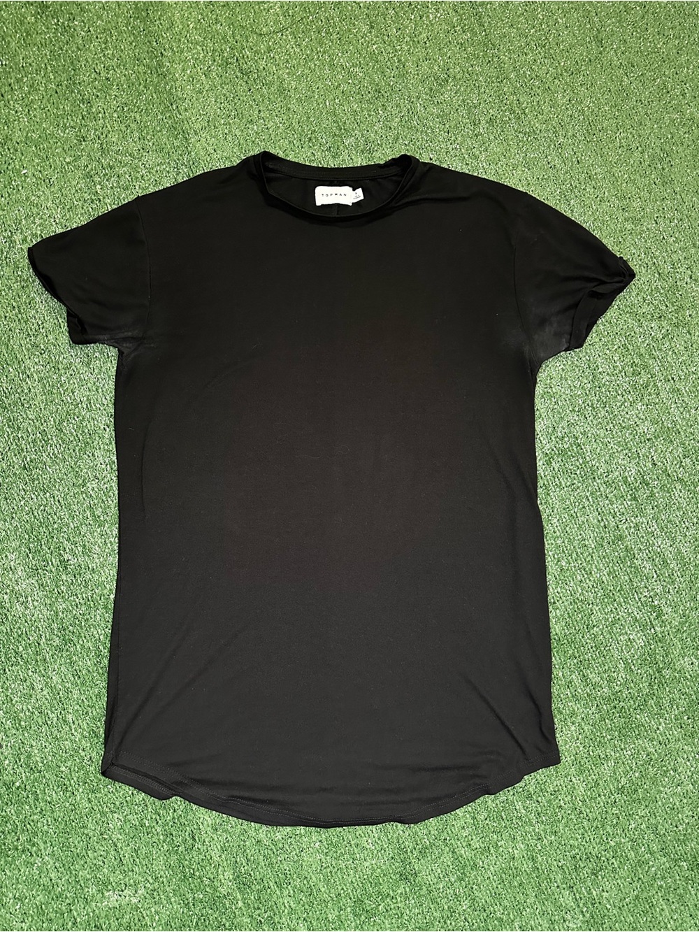 Topman Men's Black Crewneck T-Shirt
